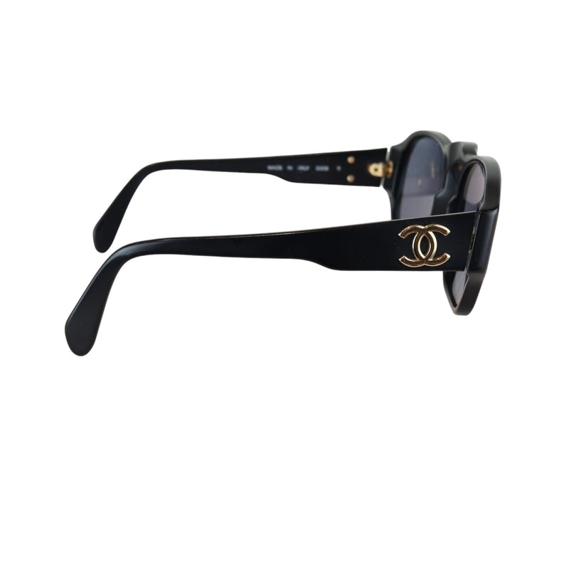 Vintage Gold CC Logo Sunglasses Black GHW