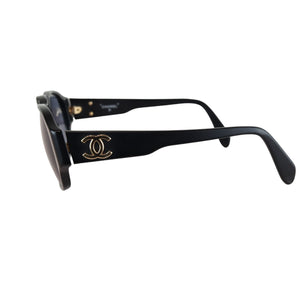 Vintage Gold CC Logo Sunglasses Black GHW