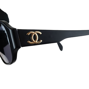 Vintage Gold CC Logo Sunglasses Black GHW