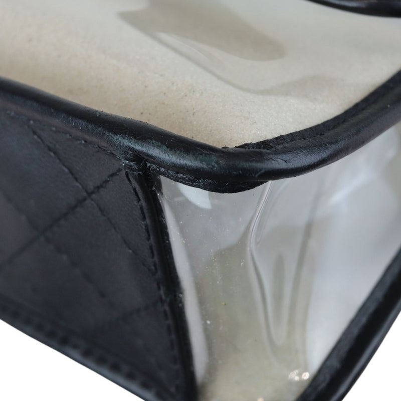 Sand By The Sea Flap Medium Lambskin PVC Black GHW
