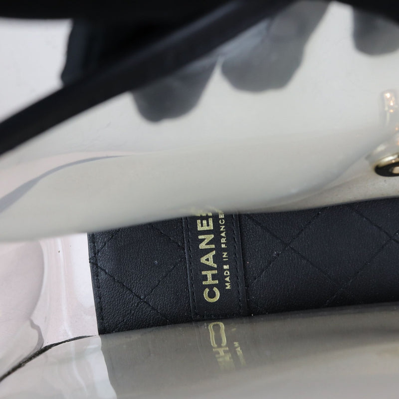 Sand By The Sea Flap Medium Lambskin PVC Black GHW