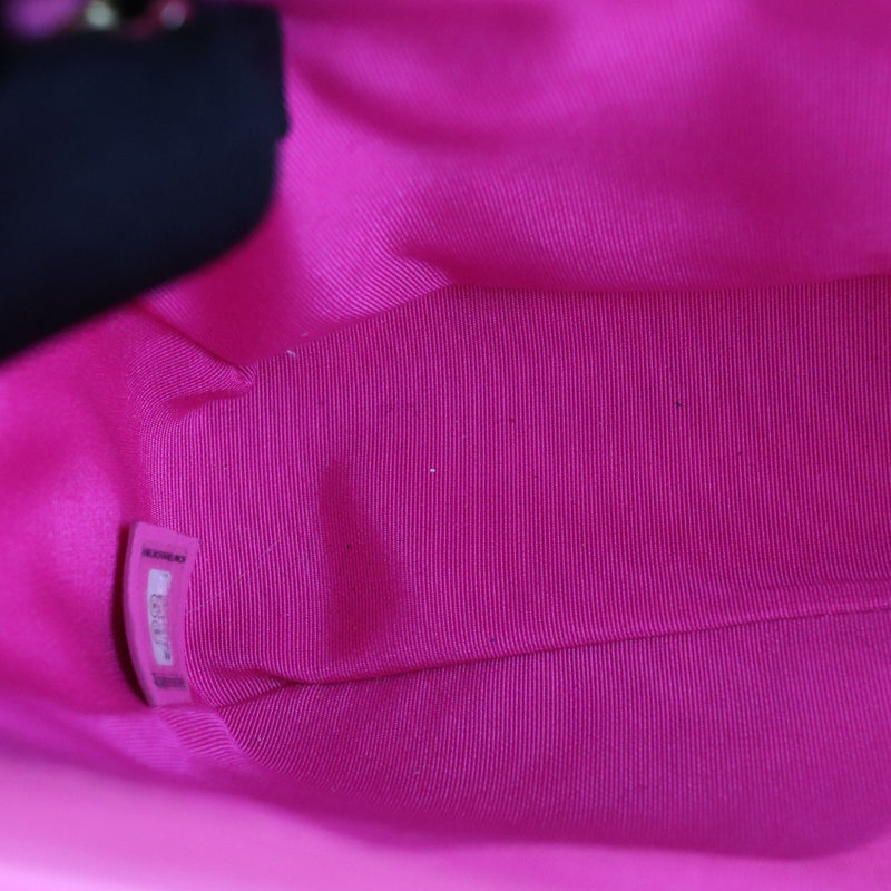 19 Flap Small Lambskin Quilted Pink MHW