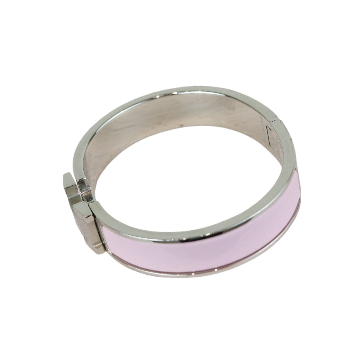Hermes Clic Clac H Bracelet Enamel Narrow Pink SHW – Bag Religion