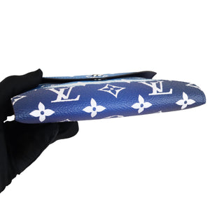 Kirigami Pochette Monogram Escale Blue White SHW