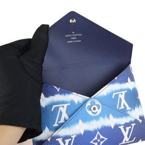 Kirigami Pochette Monogram Escale Blue White SHW