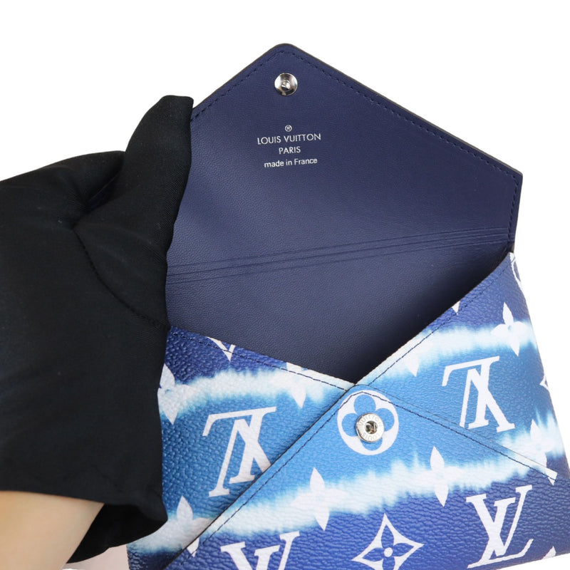 Kirigami Pochette Monogram Escale Blue White SHW