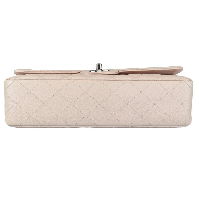 Double Flap Medium Caviar Quilted Light Pink SHW