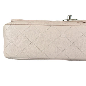 Double Flap Medium Caviar Quilted Light Pink SHW