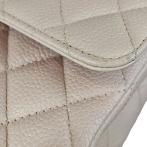 Double Flap Medium Caviar Quilted Light Pink SHW