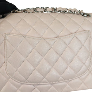 Double Flap Medium Caviar Quilted Light Pink SHW