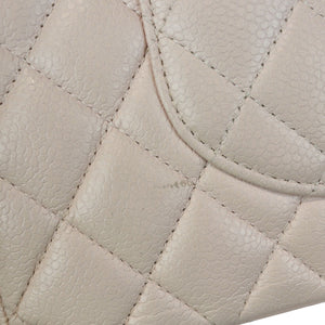 Double Flap Medium Caviar Quilted Light Pink SHW