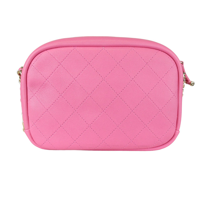 Casual Trip Camera Case Large Goatskin Pink GHW