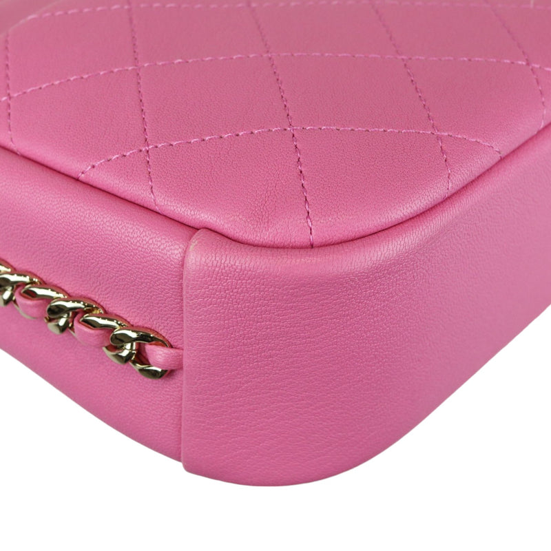 Casual Trip Camera Case Large Goatskin Pink GHW