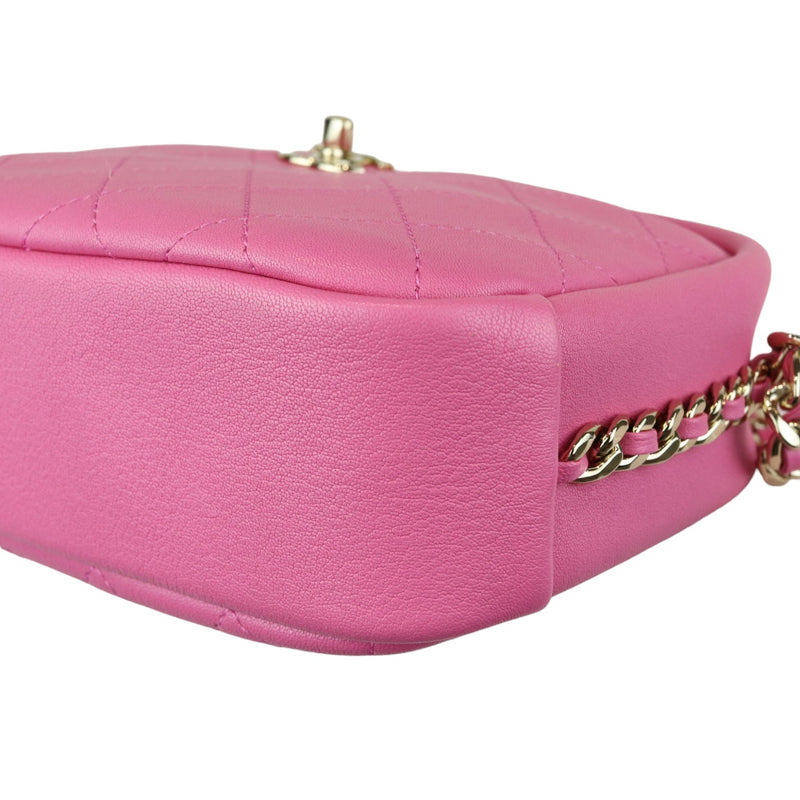 Casual Trip Camera Case Large Goatskin Pink GHW