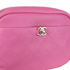 Casual Trip Camera Case Large Goatskin Pink GHW