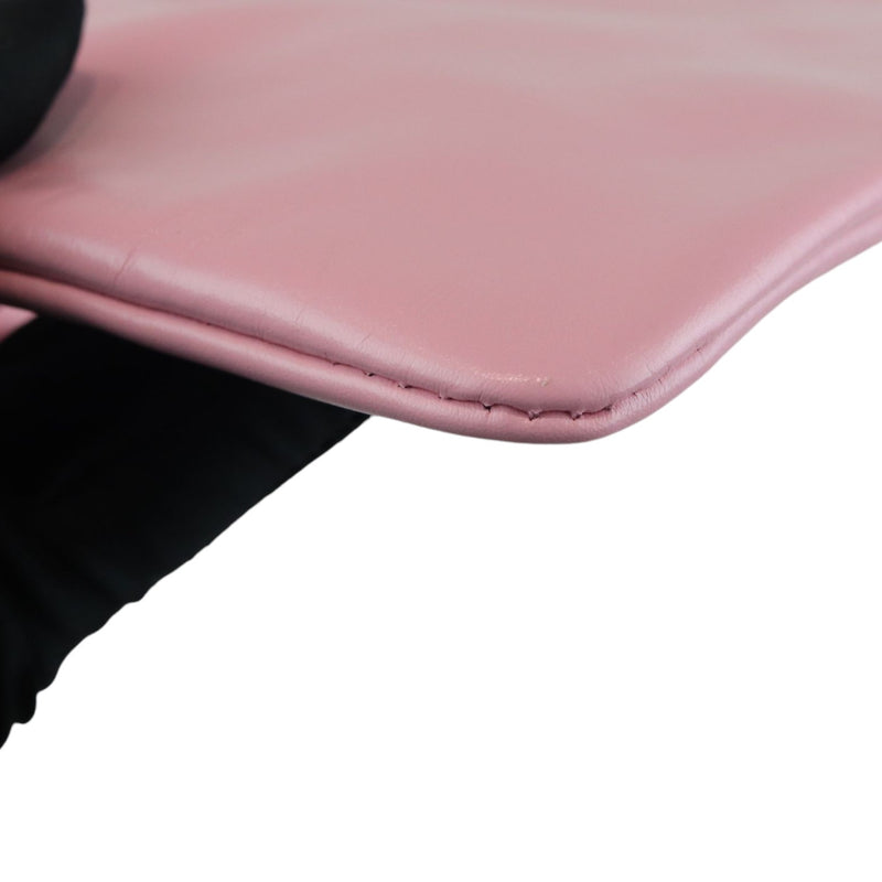 22 Small Shiny Calfskin Quilted Pink GHW
