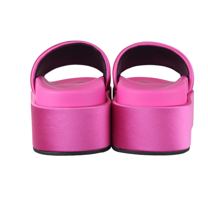 Medusa Biggie Platform Sandals Satin Pink Size 38 GHW