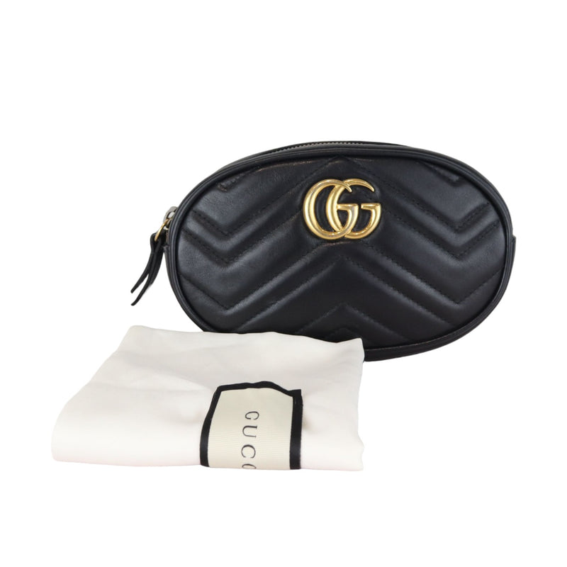 Marmont Belt Bag Calfskin Black GHW Size 85
