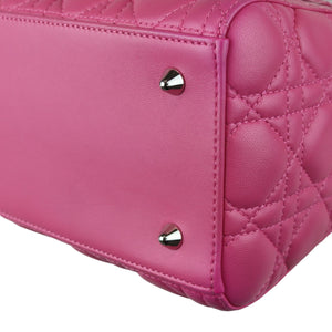 Lady Dior Medium Lambskin Cannage Pink SHW