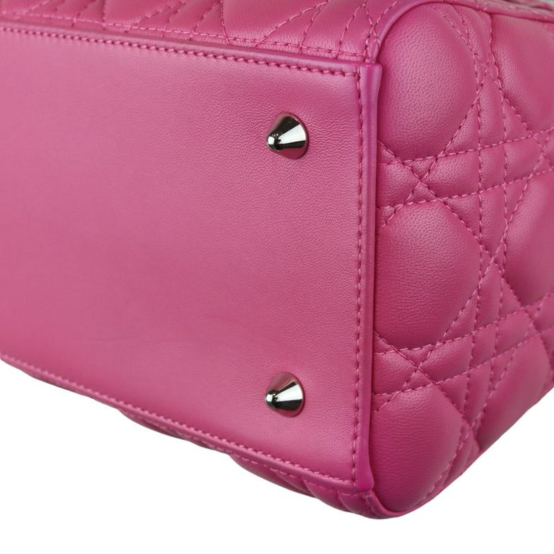 Lady Dior Medium Lambskin Cannage Pink SHW