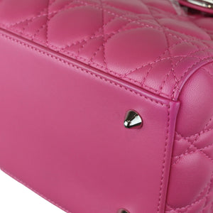 Lady Dior Medium Lambskin Cannage Pink SHW