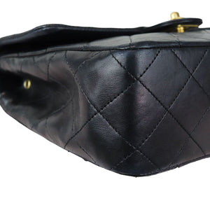 Vintage Large Square Mini Flap Lambskin Black GHW