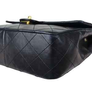Vintage Large Square Mini Flap Lambskin Black GHW