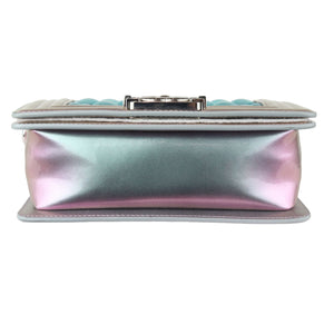 Boy Flap Small Iridescent Patent Calfskin PVC Quilted Light Purple SHW
