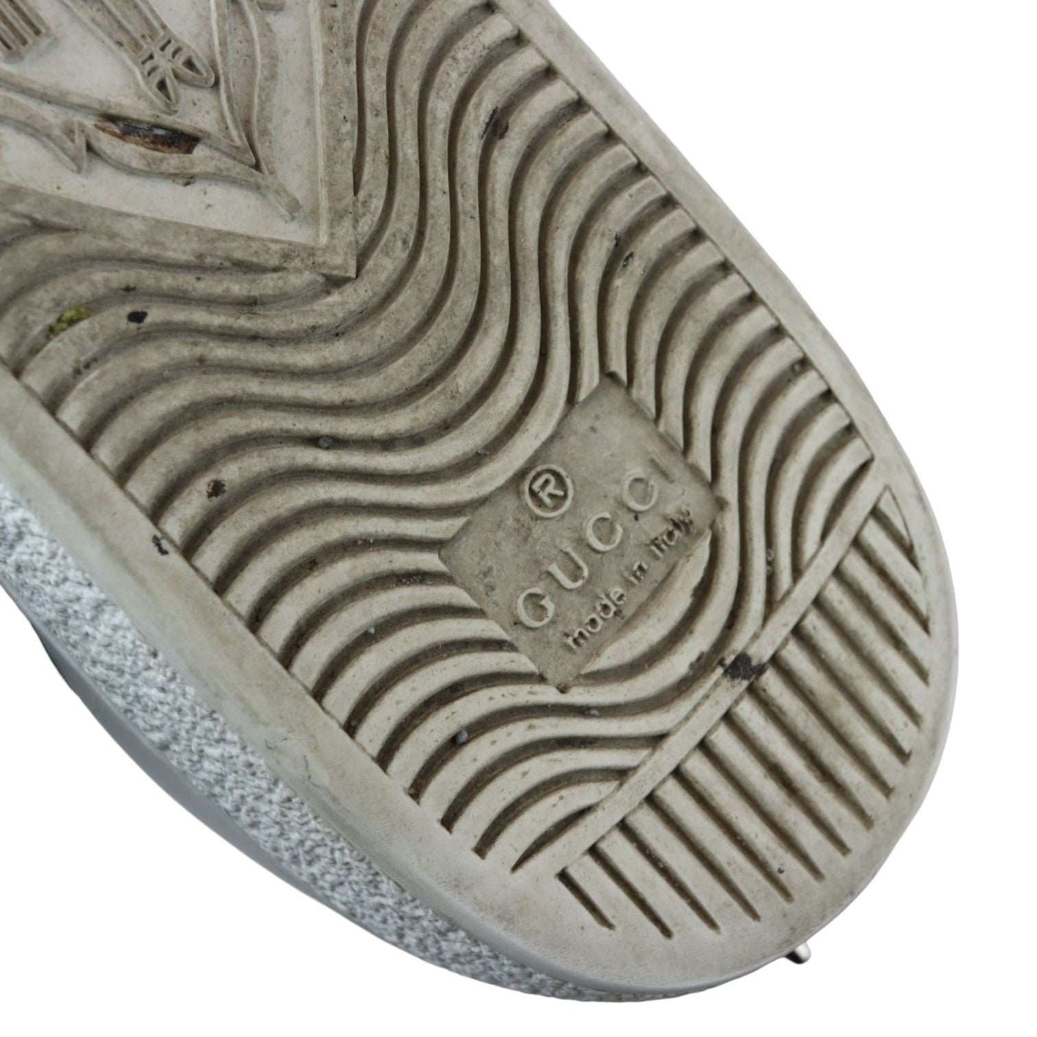 Gucci Web Pearl Studded Women Ace Sneakers Calfskin White Size 37