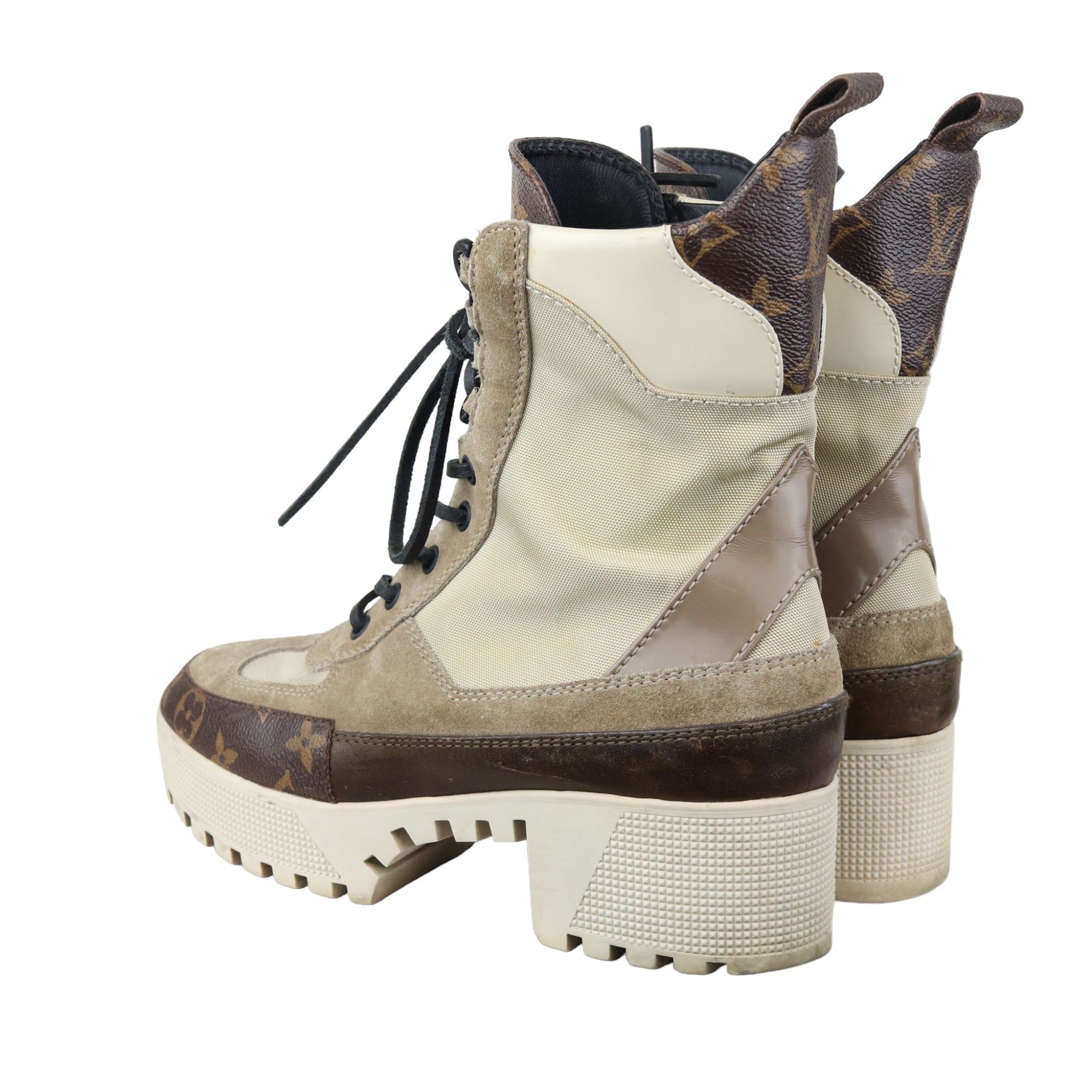 Laureate Platform Louis Vuitton White Boots Louis Vuitton Laureate