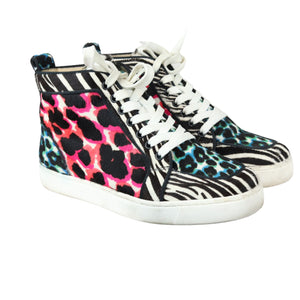 Orlato Flat Sneakers Pony Hair Riga Leopard Multicolor Size 37.5