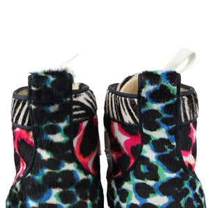 Orlato Flat Sneakers Pony Hair Riga Leopard Multicolor Size 37.5