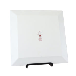 Balcon Du Guadalquivir Square Plate Porcelain Red White