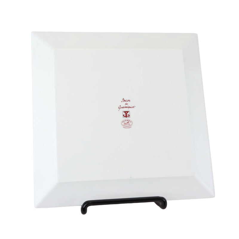 Balcon Du Guadalquivir Square Plate Porcelain Red White