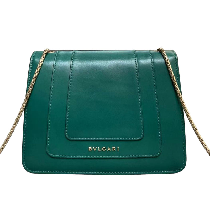 Serpenti Forever Crossbody Calfskin Green GHW
