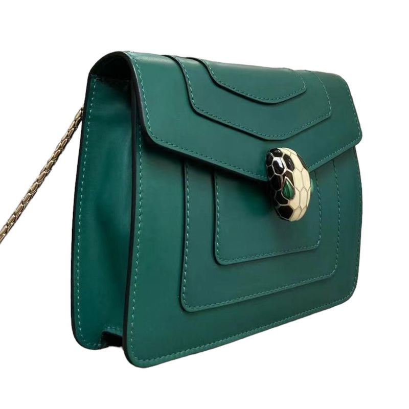 Serpenti Forever Crossbody Calfskin Green GHW