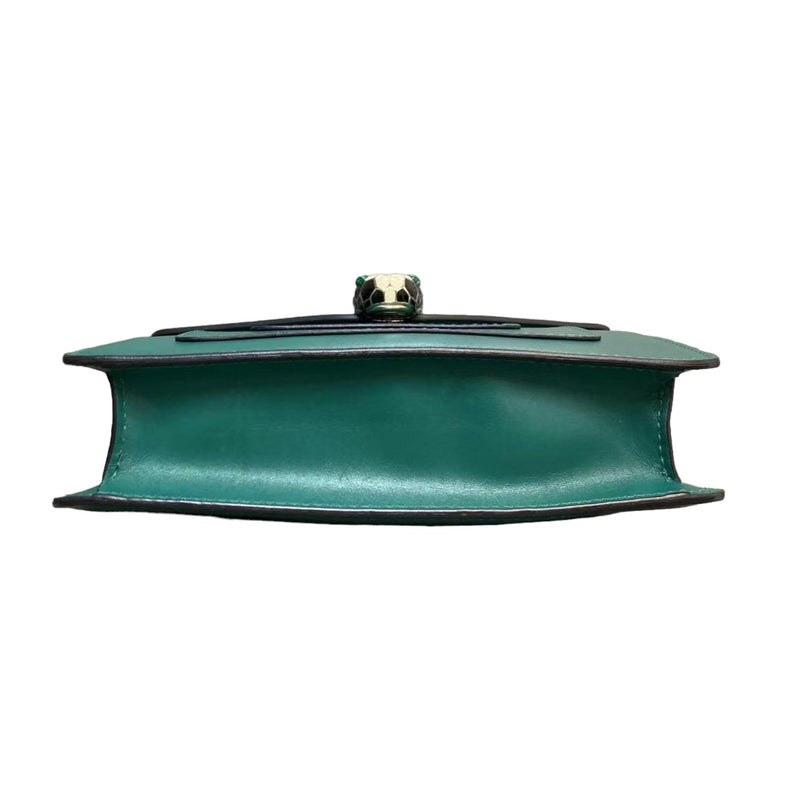 Serpenti Forever Crossbody Calfskin Green GHW