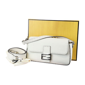 Selleria Baguette Shoulder Calfskin leather White SHW