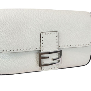 Selleria Baguette Shoulder Calfskin leather White SHW