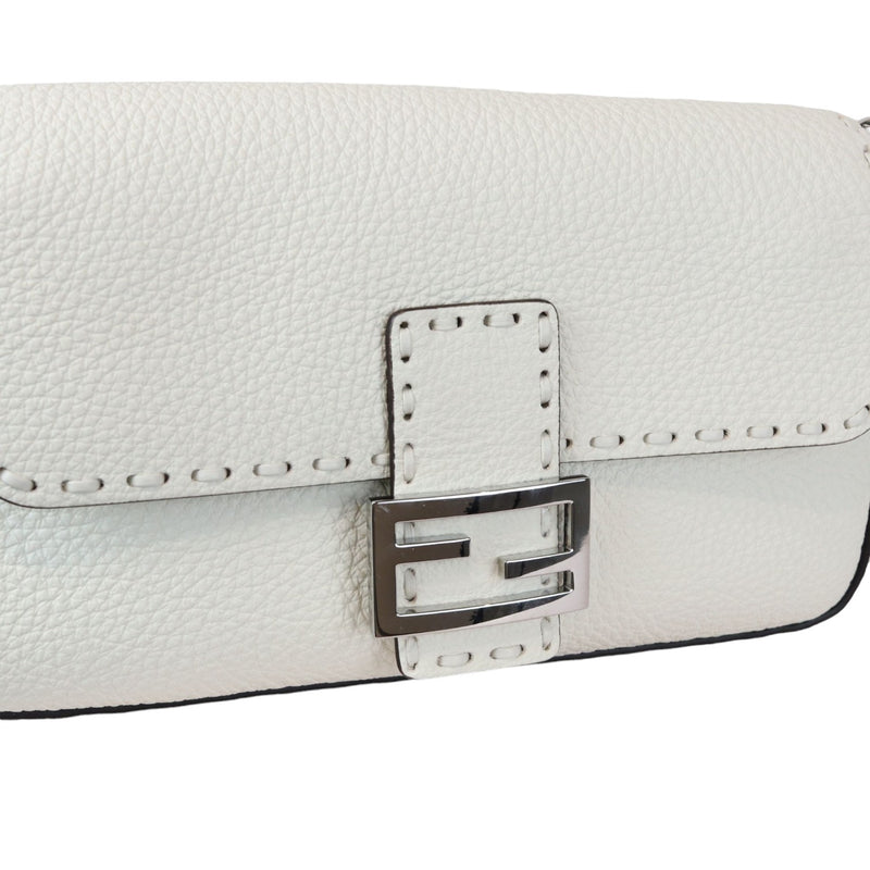 Selleria Baguette Shoulder Calfskin leather White SHW