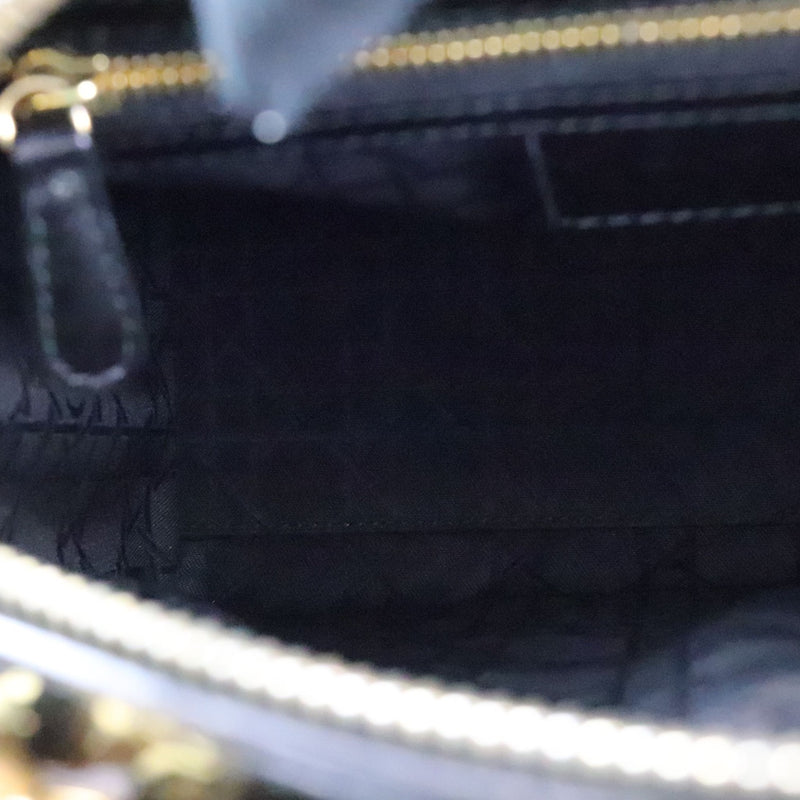 Lady Dior Medium Patent Black GHW