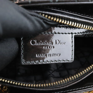 Lady Dior Medium Patent Black GHW