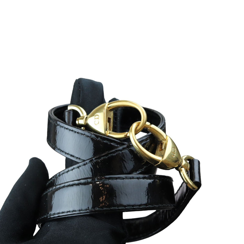 Lady Dior Medium Patent Black GHW