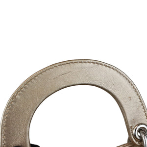 Lady Dior Mini Metallic Lambskin Cannage Gold SHW