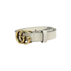 Double G Belt Calfskin Mystic White Size 80 GHW