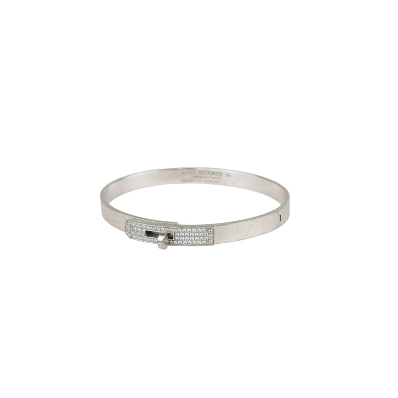 Kelly Pave Bracelet SH 18k White Gold Diamond Size Small
