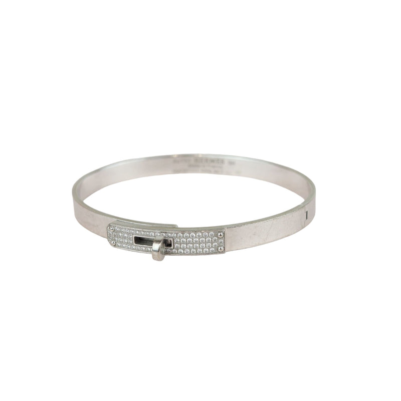 Kelly Pave Bracelet SH 18k White Gold Diamond Size Small