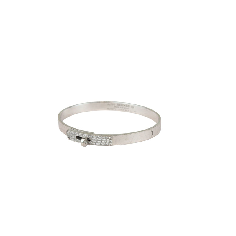 Kelly Pave Bracelet SH 18k White Gold Diamond Size Small