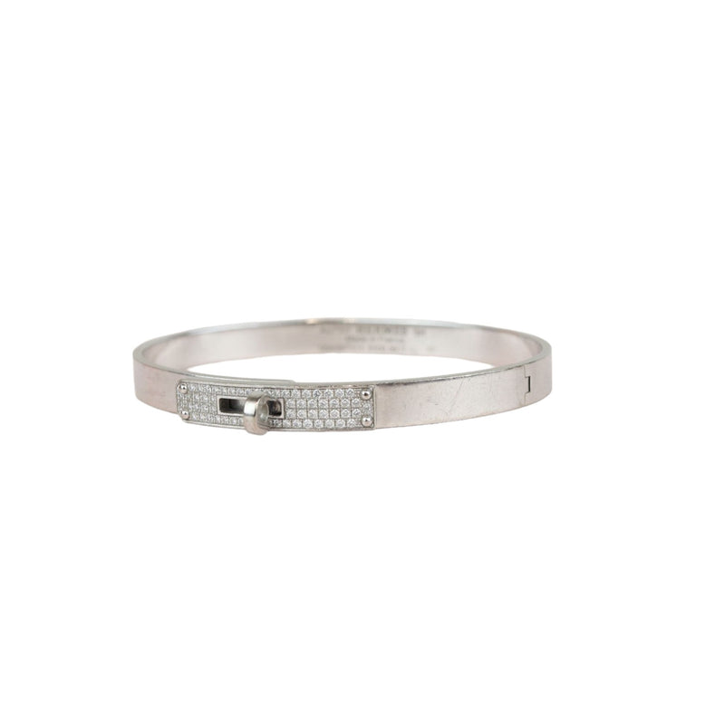 Kelly Pave Bracelet SH 18k White Gold Diamond Size Small
