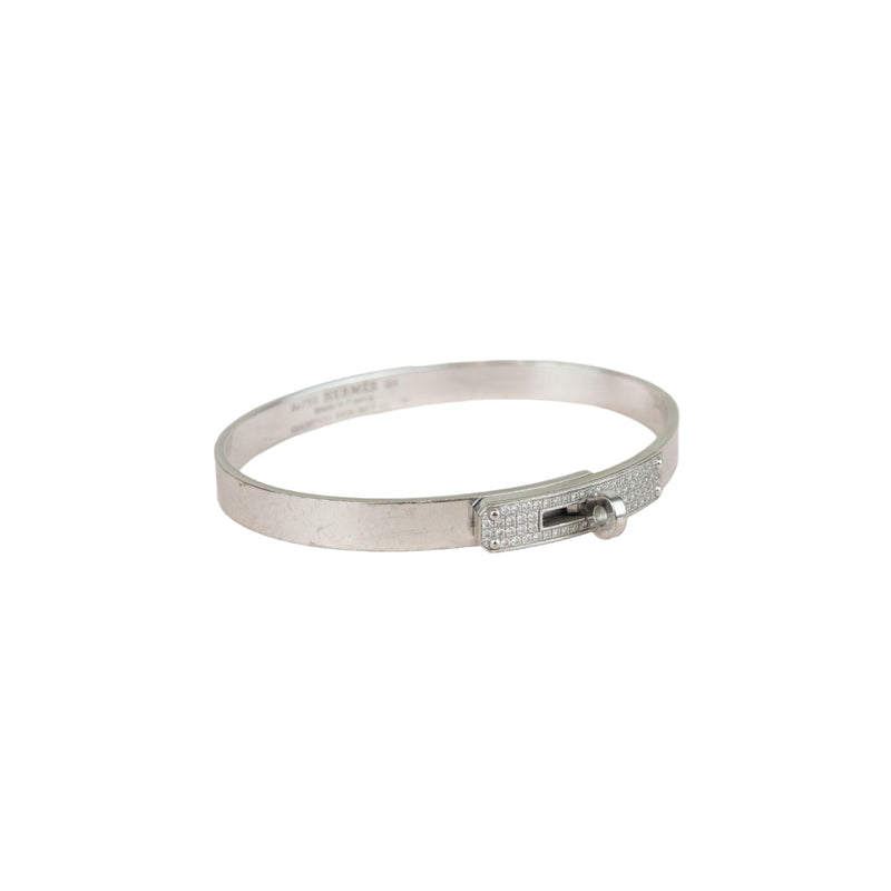 Kelly Pave Bracelet SH 18k White Gold Diamond Size Small